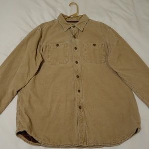 Men's flannel-lined corduroy shirt